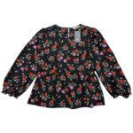 Tu Bluzka Damska Kwiaty Czarna 3XL 46 EU - zdjęcie 4