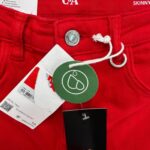 CA Spodnie Damskie Czerwone Skinny Bawełna S 36 EU - zdjęcie 2