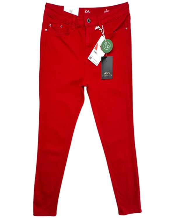 CA Spodnie Damskie Czerwone Skinny Bawełna S 36 EU