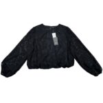 FF Bluzka Damska Czarna Wzorzysta Długi Rękaw XL 44 EU - zdjęcie 1