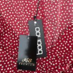 Boohoo Bluzka Damska Bordowa Kwiaty Długi Rękaw S 36 EU - zdjęcie 2