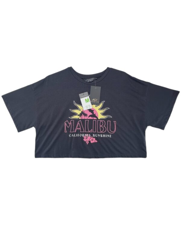 Primark T-shirt Damski Czarny Malibu M 40/42 EU