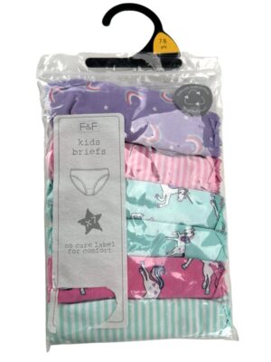 F&F Majtki Dziecięce Jednorożce 7-8 Lat 128 CM