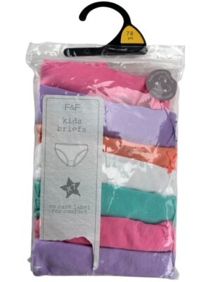F&F Majtki Dziecięce Kolorowe Gładkie 128 CM 7-8 Lat