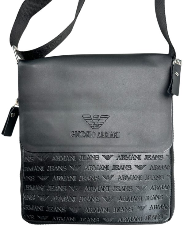 Armani Jeans Torba Męska Czarna Na Ramię Logo GA