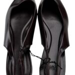 H&M Baleriny Damskie Bordowe Skóra 38 EU - zdjęcie 3