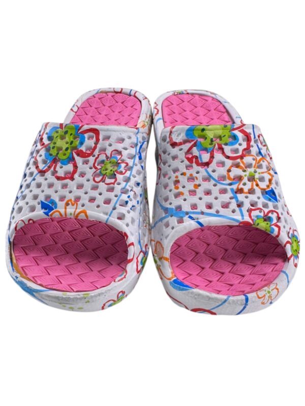 Klapki Kwiatowe Damskie Piankowe Białe 36 EU