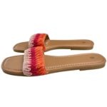 Klapki Damskie Beżowe Plecione Tkanina 39 EU - zdjęcie 3