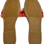 Klapki Damskie Beżowe Plecione Tkanina 39 EU - zdjęcie 4