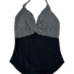 Figleaves Strój Kąpielowy Damski Czarny Paski 44 EU - zdjęcie 1