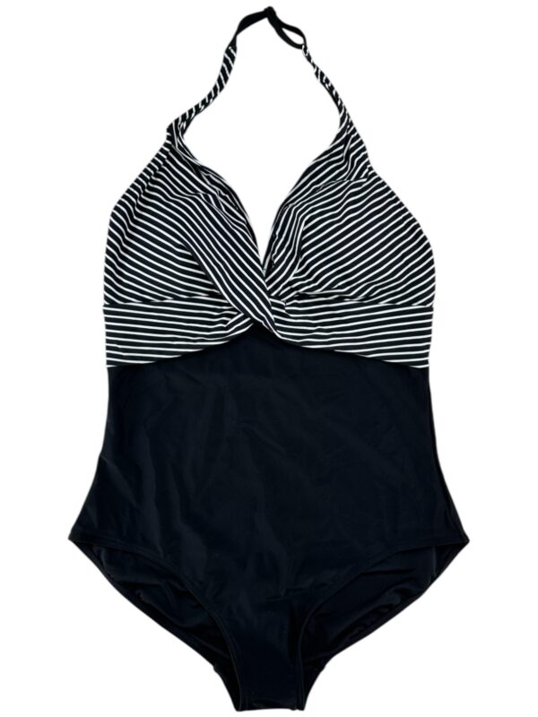Figleaves Strój Kąpielowy Damski Czarny Paski 44 EU