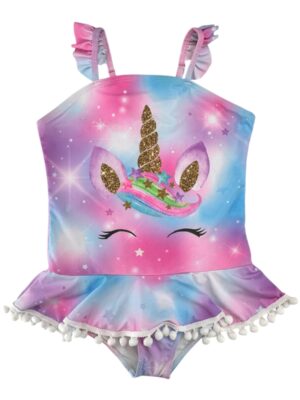 Strój Kąpielowy Dziecięcy Jednorożec 152 Kolorowy
