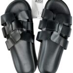 H&M Klapki Damskie Czarne Matowe 41 Eko Skóra - zdjęcie 2