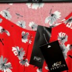 FF Sukienka Damska Czerwona Kwiaty XL - zdjęcie 3