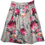 BOOHOO Spódnica Damska Szara Kwiatowa XXL - zdjęcie 1