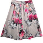 BOOHOO Spódnica Damska Szara Kwiatowa XXL - zdjęcie 2