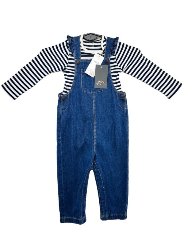 MS Kombinezon Dziecięcy Granatowy Paski 90 CM