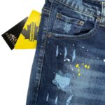 DSQUARED2 Spodnie Męskie Niebieskie Przecierane 3M - zdjęcie 3