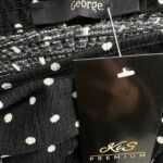 George Kombinezon Damski Czarny Na Ramiączkach W Białe Groszki M 38 40 42 EU - zdjęcie 2