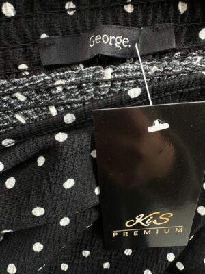 George Kombinezon Damski Czarny Na Ramiączkach W Białe Groszki M 38 40 42 EU - zdjęcie 2