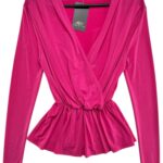 Gina Tricot Bluzka Damska Różowa Z Dekoltem XS 34 EU