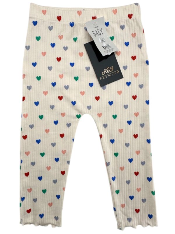 George Baby Legginsy Dziecięce Beżowe W Serca 74-80 CM 9-12 MSC