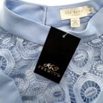 Ted Baker Sukienka Koronkowa Pastelowa Błękitna S 36 EU - zdjęcie 2