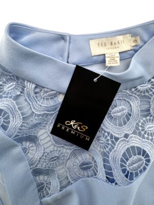 Ted Baker Sukienka Koronkowa Pastelowa Błękitna S 36 EU - zdjęcie 2