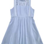 Ted Baker Sukienka Koronkowa Pastelowa Błękitna S 36 EU