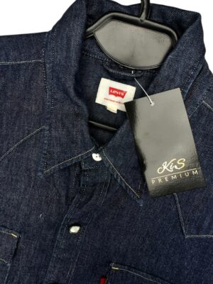 Levi's Koszula Jeansowa Męska Granatowa Bawełna M 38 EU - zdjęcie 2