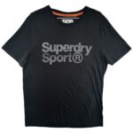 SUPERDRY Koszulka Męska Czarna Napisy XXL