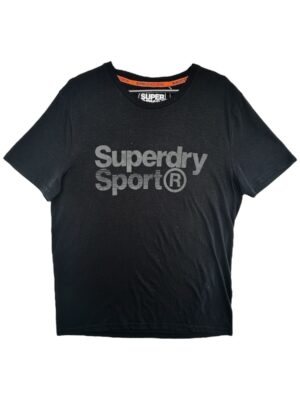SUPERDRY Koszulka Męska Czarna Napisy XXL - zdjęcie 1