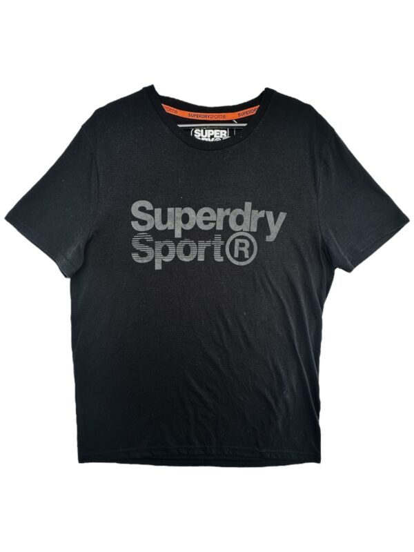 SUPERDRY Koszulka Męska Czarna Napisy XXL