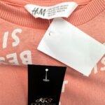 H&M Bluza Dziecięca Różowa Napisy 128 - zdjęcie 3