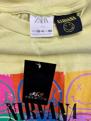 ZARA Koszulka Dziecięca Żółta Print 164 - zdjęcie 3