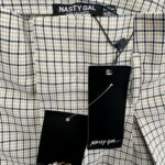 NASTY GAL Spodnie Damskie Beżowe Kratka L - zdjęcie 3