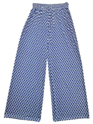 Spodnie Damskie Niebieskie Geometryczne L / XL - zdjęcie 1