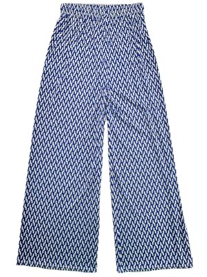 Spodnie Damskie Niebieskie Geometryczne L / XL - zdjęcie 2