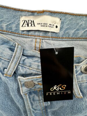 ZARA Jeans Damskie Niebieskie M - zdjęcie 3