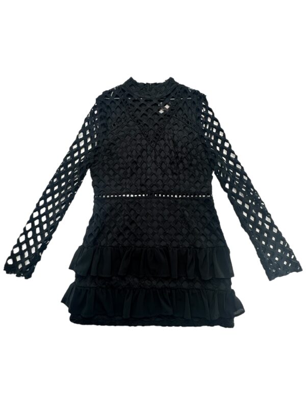 BOOHOO Sukienka Damska Czarna Ażurowa XXL
