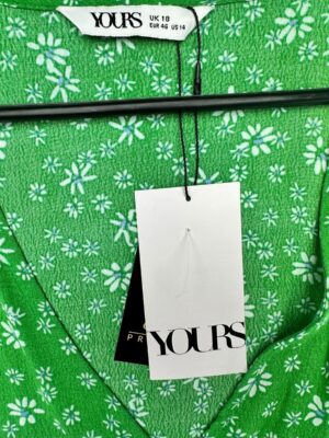 YOURS Sukienka Damska Zielona Kwiatowa 3XL - zdjęcie 3