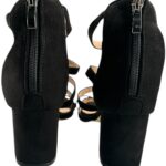 INNA Sandały Damskie Czarne 38 Zamsz - zdjęcie 3