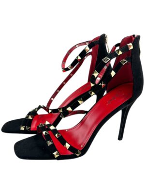 JULIET Sandały Damskie Czarne Ćwieki 39