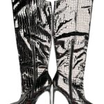 TOPSHOP Kozaki Damskie Srebrne 38 - zdjęcie 2