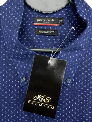 PIERRE CARDIN Koszula Męska Niebieska Geometryczny XXL - zdjęcie 3