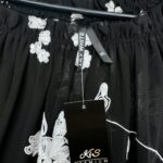 LIKU WHITE Bluzka Damska Czarna Kwiatowe M/L Poliester - zdjęcie 3