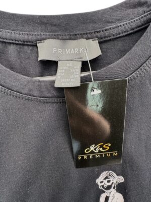 PRIMARK Koszulka Damska Czarna Nadruk XS - zdjęcie 3