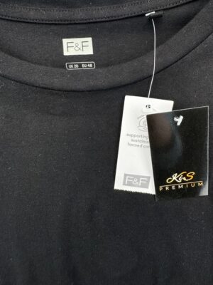 F&F Koszulka Damska Czarna ONE SIZE - zdjęcie 3