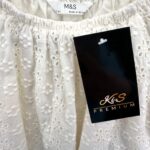 M&S Bluzka Dziecięca Biała Ażurowa 98 - zdjęcie 3