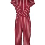 PRIMARK Kombinezon Damski Czerwony Paski S